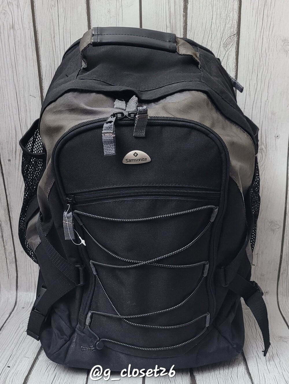 Samsonite Men's Black and Gray Backpack